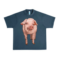 Midnight Navy pig Urban Heavy Tee - RanaPortraitStore