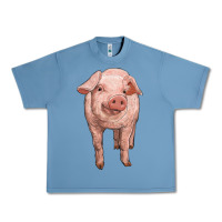 Pebble Blue pig Urban Heavy Tee - RanaPortraitStore