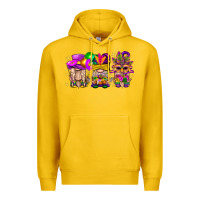 Mardi Gras Gnomies Cakes Flowers And Balloon Premium Hoodie | Teevron