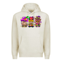 Oatmeal Heather Mardi Gras Gnomies Cakes Flowers And Balloon Premium Hoodie - BundleAndBundleShop