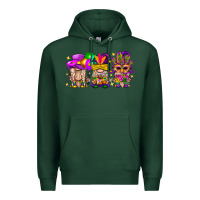 Sports Green Mardi Gras Gnomies Cakes Flowers And Balloon Premium Hoodie - BundleAndBundleShop