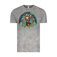 Cloud Rock turquoise gemstones brown baby cow  rainbow Vintage Tee - BarkalooDesign