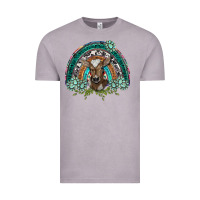 Vintage Zinc turquoise gemstones brown baby cow  rainbow Vintage Tee - BarkalooDesign