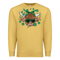 Antique Gold st patrick's day cow Premium Sweatshirt - MaliasSmallBusiness