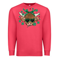 Cardinal st patrick's day cow Premium Sweatshirt - MaliasSmallBusiness