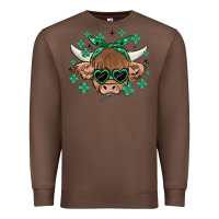 Chestnut st patrick's day cow Premium Sweatshirt - MaliasSmallBusiness