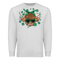 Dove Grey st patrick's day cow Premium Sweatshirt - MaliasSmallBusiness