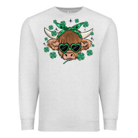 Oatmeal Heather st patrick's day cow Premium Sweatshirt - MaliasSmallBusiness