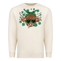 Sandshell st patrick's day cow Premium Sweatshirt - MaliasSmallBusiness