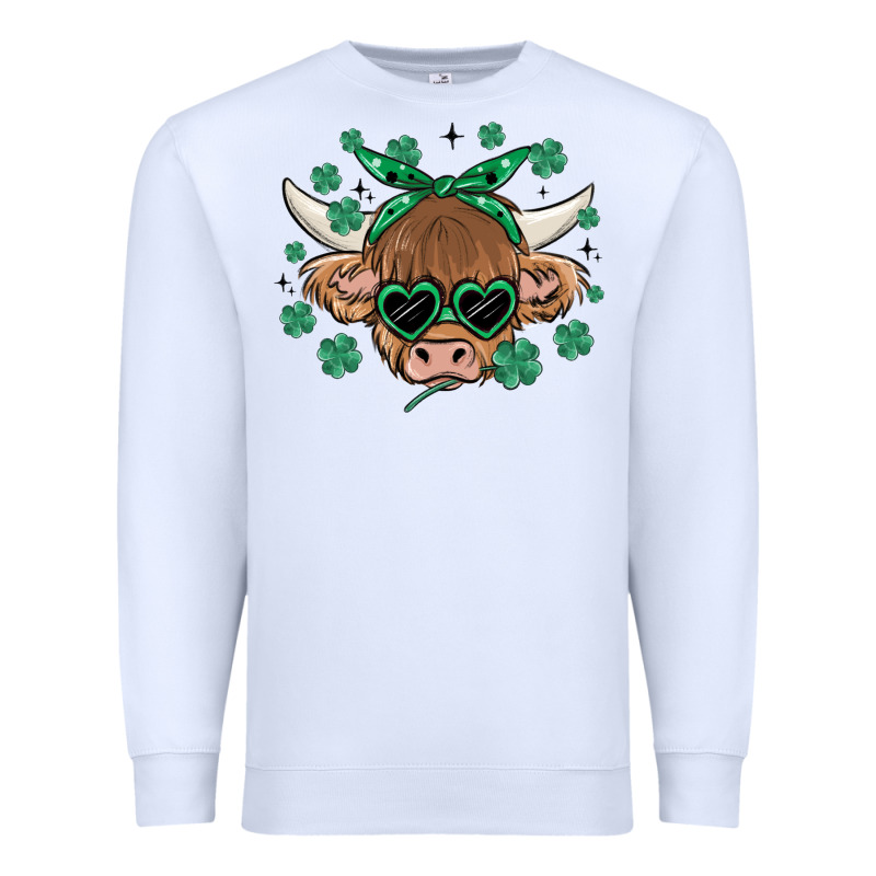 St Patrick's Day Cow Premium Sweatshirt by MaliasSmallBusiness | Teevron