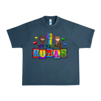 Midnight Navy we are all human Urban Heavy Tee - Zillion Design Studio