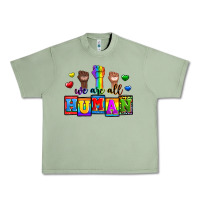Oil Green we are all human Urban Heavy Tee - Zillion Design Studio