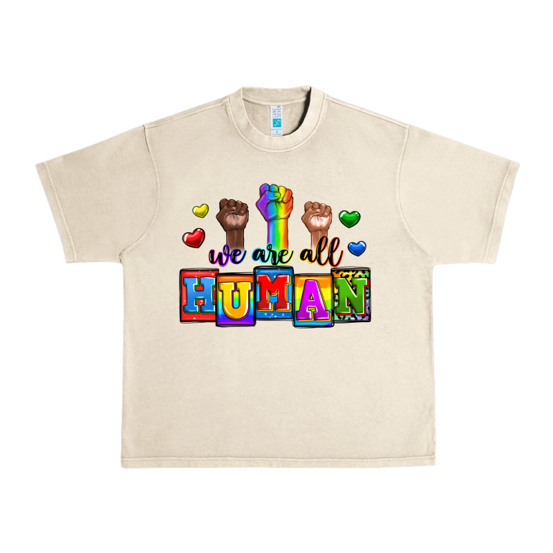 We Are All Human Urban Heavy Tee by Zillion Design Studio | Teevron