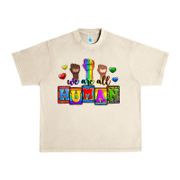 Sandshell we are all human Urban Heavy Tee - Zillion Design Studio