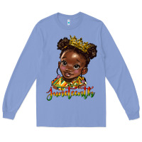 Colony Blue juneteenth black girl Long Sleeve Tee - HRA Design Shop