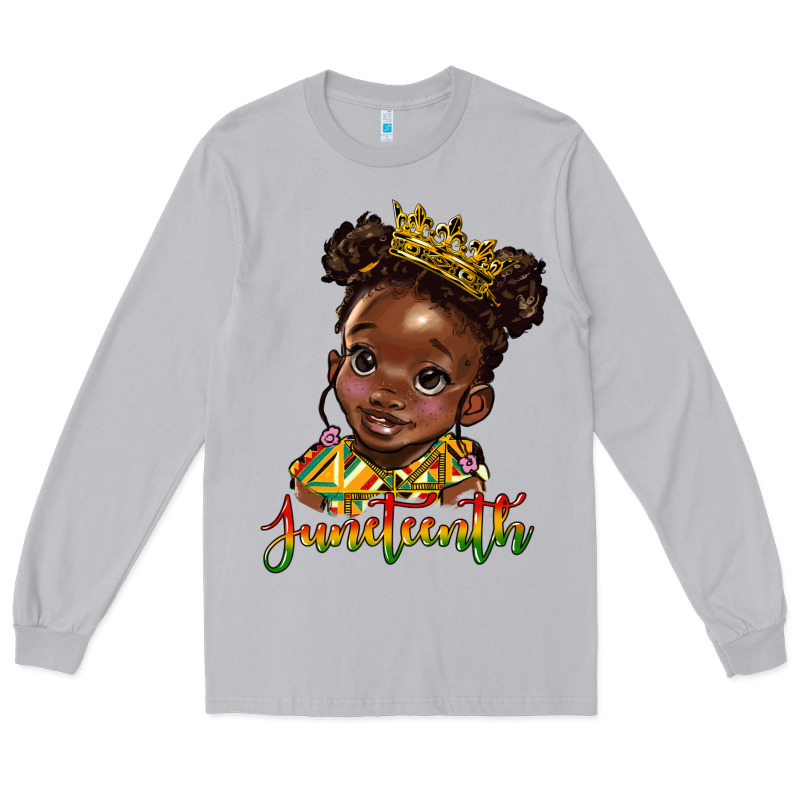 Juneteenth Black Girl Long Sleeve Tee by HRA Design Shop | Teevron