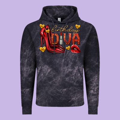 Birthday Diva Vintage Hoodie Designed By Texasbilliewilder