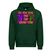 Forest Green mardi gras i'm just here for the craw fish with lobster Urban Hoodie - RanaPortraitStore