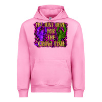 Fuchsia Pink mardi gras i'm just here for the craw fish with lobster Urban Hoodie - RanaPortraitStore