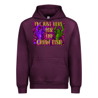 Mauve Wine mardi gras i'm just here for the craw fish with lobster Urban Hoodie - RanaPortraitStore