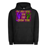 Pigment Black mardi gras i'm just here for the craw fish with lobster Urban Hoodie - RanaPortraitStore
