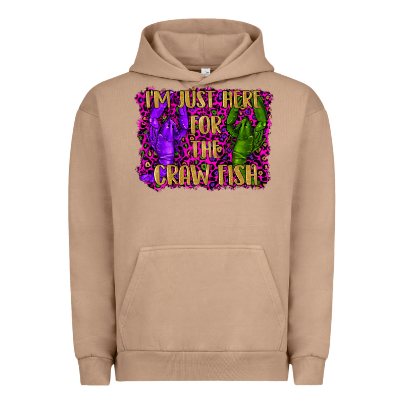 Mardi Gras I'm Just Here For The Craw Fish With Lobster Urban Hoodie by RanaPortraitStore | Teevron