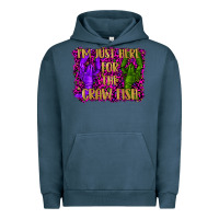 Pigment Midnight Navy mardi gras i'm just here for the craw fish with lobster Urban Hoodie - RanaPortraitStore