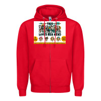 Red This mama  loves her herd goats Zipper Hoodie - Jasminsmagicworld