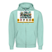 Seafoam This mama  loves her herd goats Zipper Hoodie - Jasminsmagicworld