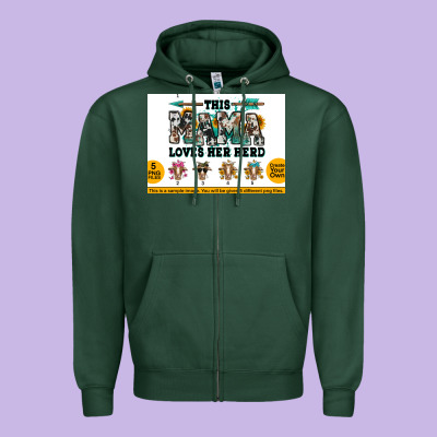 This Mama  Loves Her Herd Goats Zipper Hoodie Designed By Jasminsmagicworld