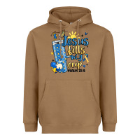 Toasted Coconut down syndrome jesus fills my cup Heavyweight Hoodie - MaliasSmallBusiness