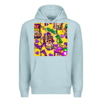 Blue Mist Mardi gras gnomies seamless pattern Premium Hoodie - BundleAndBundleShop