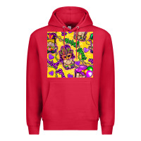 Cardinal Mardi gras gnomies seamless pattern Premium Hoodie - BundleAndBundleShop