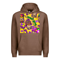 Chestnut Mardi gras gnomies seamless pattern Premium Hoodie - BundleAndBundleShop
