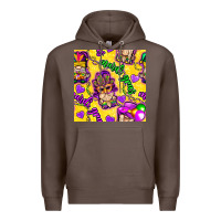 Coffee Mardi gras gnomies seamless pattern Premium Hoodie - BundleAndBundleShop