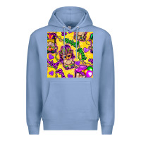 Colony Blue Mardi gras gnomies seamless pattern Premium Hoodie - BundleAndBundleShop
