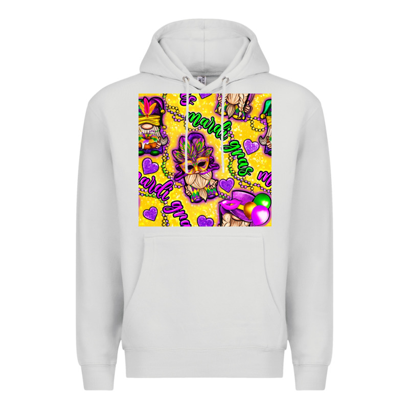 Mardi Gras Gnomies Seamless Pattern Premium Hoodie by BundleAndBundleShop | Teevron