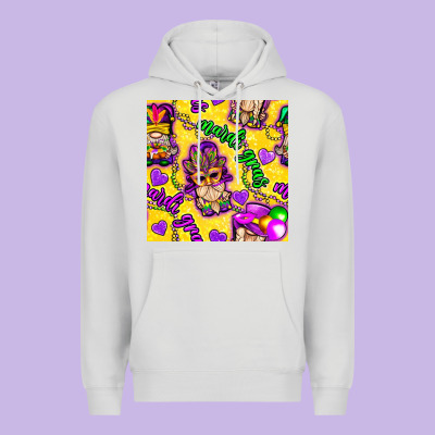 Mardi Gras Gnomies Seamless Pattern Premium Hoodie Designed By Bundleandbundleshop