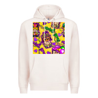 Pale Pink Mardi gras gnomies seamless pattern Premium Hoodie - BundleAndBundleShop