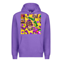 Purple Mardi gras gnomies seamless pattern Premium Hoodie - BundleAndBundleShop