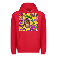Red Mardi gras gnomies seamless pattern Premium Hoodie - BundleAndBundleShop