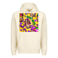 Sandshell Mardi gras gnomies seamless pattern Premium Hoodie - BundleAndBundleShop