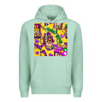 Seafoam Mardi gras gnomies seamless pattern Premium Hoodie - BundleAndBundleShop