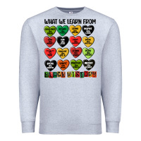 Heather Grey what we learn from black history Premium Sweatshirt - MaliasSmallBusiness