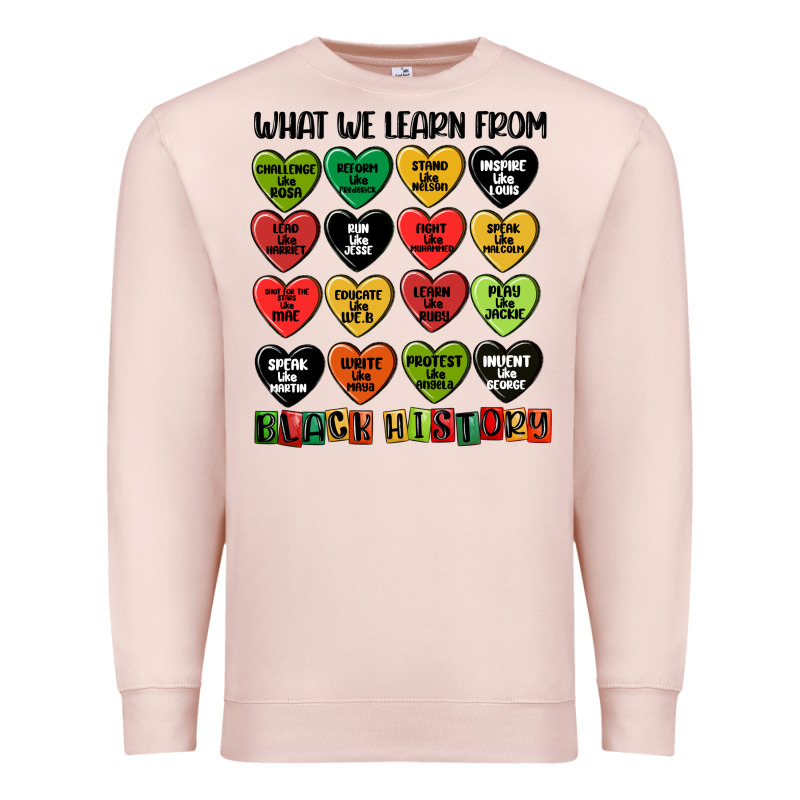 What We Learn From Black History Premium Sweatshirt by MaliasSmallBusiness | Teevron