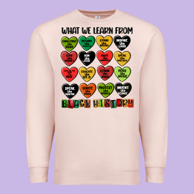 What We Learn From Black History Premium Sweatshirt Designed By Maliassmallbusiness