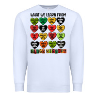 White what we learn from black history Premium Sweatshirt - MaliasSmallBusiness