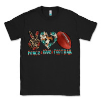 Black peace love football Classic Tee - CowhideDigitalArt