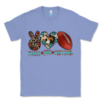 Colony Blue peace love football Classic Tee - CowhideDigitalArt