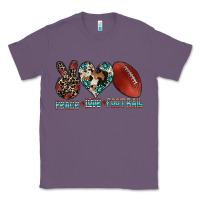 Lavender peace love football Classic Tee - CowhideDigitalArt